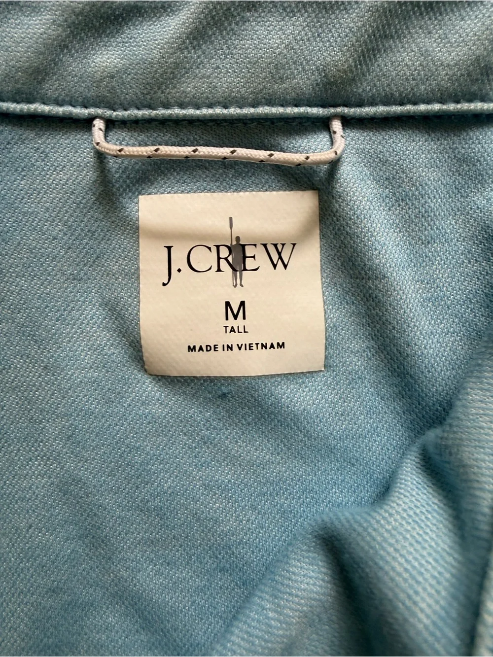 J. Crew Men's Sky Blue Short-Sleeve Polo - Size M (tall)
